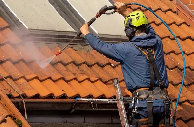 Démoussage et hydrofuge de toiture à Pontours